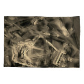 「間違ったブラシストローク」で汚れたツイスト正方形 枕カバー (裏面-左)