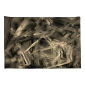 「間違ったブラシストローク」で汚れたツイスト正方形 枕カバー (裏面-右)