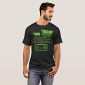 間違ったボタンを押して死んだ レトロゲームおもしろTシャツ Tシャツ (正面フル)