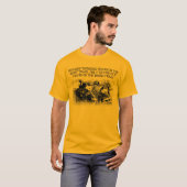 間違った列車に乗った正しい軌道の面白いTシャツ Tシャツ (正面フル)