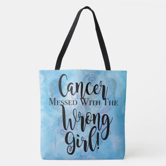 間違った女の子と台なしになる蟹座-ティール(緑がかった色) トートバッグ (正面)