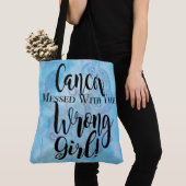 間違った女の子と台なしになる蟹座-ティール(緑がかった色) トートバッグ (クローズアップ)