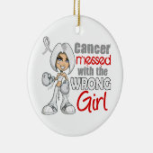 間違った女の子と台なしになる骨肉腫 セラミックオーナメント (右)