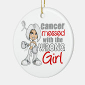 間違った女の子と台なしになる骨肉腫 セラミックオーナメント (左)
