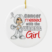 間違った女の子と台なしになる骨肉腫 セラミックオーナメント (裏面)