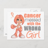 間違った女の子と間違った子宮内膜がん ポストカード (正面/裏面)