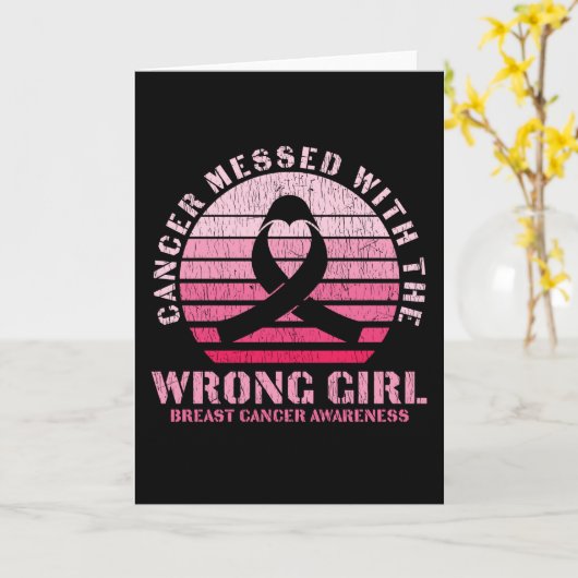 間違った女の子の乳がん認識度 カード (黄色い花)