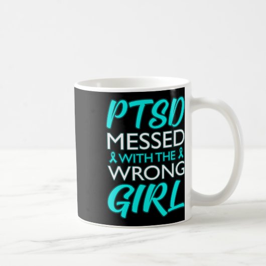 間違った女の子のPtsd認識度リボンG コーヒーマグカップ (右)