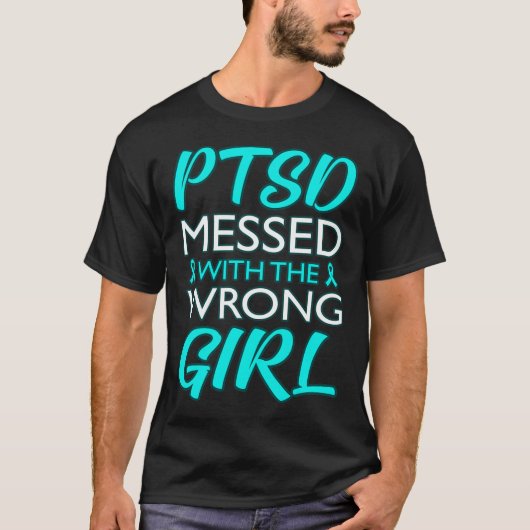 間違った女の子のPtsd認識度リボンG Tシャツ (正面)