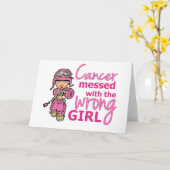 間違った女の子2乳がんに散らかったがん カード (黄色い花)