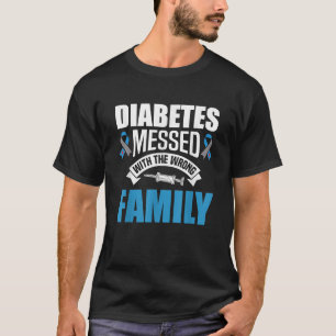 間違った家族にちょっかい出した糖尿病 T1D 第一型糖尿病 Tシャツ