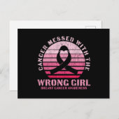 間違った少女の生存者と乳癌を台無しにした ポストカード (正面/裏面)