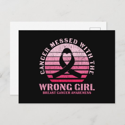 間違った少女の生存者と乳癌を台無しにした ポストカード (正面/裏面)