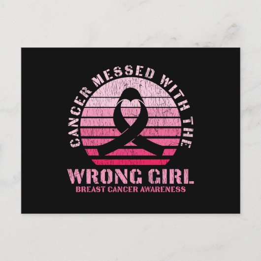 間違った少女の生存者と乳癌を台無しにした ポストカード (正面)