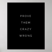 間違った引用文ポスターやる気を起こさせるブラックを証明 ポスター (正面)