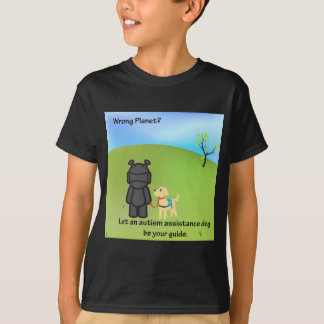 間違った惑星か。 自閉症の援助犬 Tシャツ