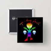 間違った惑星のエイリアンボタン 缶バッジ (正面&裏面)