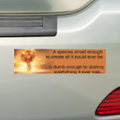 間違った手では、科学は除去を作成します バンパーステッカー (車上)