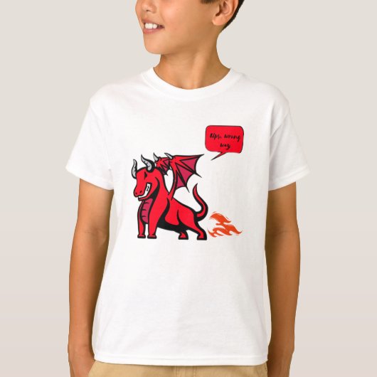 間違った方向に上がる Tシャツ (正面)