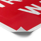 間違った方法のサイン ポスター (角)