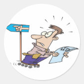 間違った方法のシール ラウンドシール (正面)