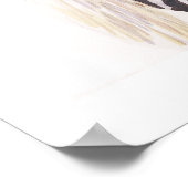 "間違った方法"ゼブラ野生動物の水色 ポスター (角)