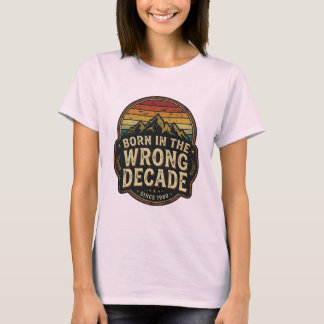 間違った時代に生まれた ヴィンテージ レトロ 山 Tシャツ