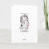 . .間違った漫画のウサギのバレンタインカードを愛する シーズンカード (裏面)