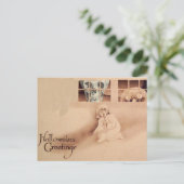 間違った肩…スカルハロウィーンのカボチャのちょうちんモンスター ポストカード (スタンド正面)