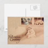 間違った肩…スカルハロウィーンのカボチャのちょうちんモンスター ポストカード (正面/裏面)