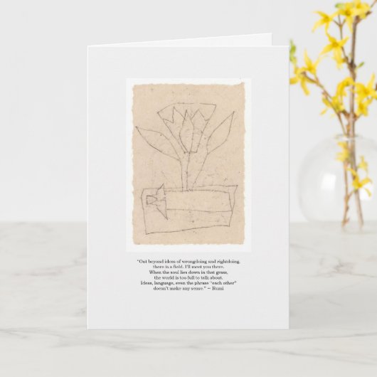 間違った行いと正しい行いを超えて。～ Rumi Card カード (黄色い花)