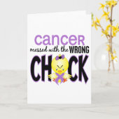 間違った選択で散らかったがん カード (黄色い花)