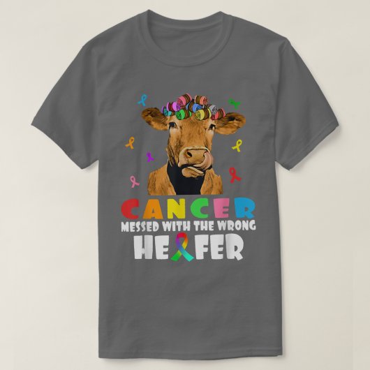 間違った雌牛の恋人フィッホで散らかったがん Tシャツ (デザイン正面)