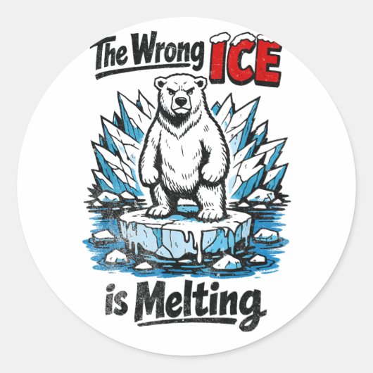 間違ったICEが溶けている ラウンドシール (正面)