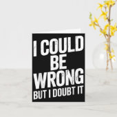 間違っているかもしれないが、たぶん違うぞ 皮肉屋の男女 カード (黄色い花)