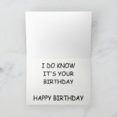 間違っているビッグフットのバースデー・カード カード (内部)