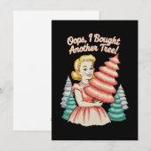 間違ってまた木を買っちゃった おかしいクリスマス シーズンカード (正面/裏面)