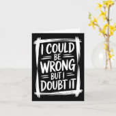 間違ってるかもしれないけど、たぶん違うよ。皮肉屋の男女 カード (黄色い花)