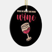 間違ってワインのアルコールのテイスティングを追加するときにメンズ セラミックオーナメント (右)