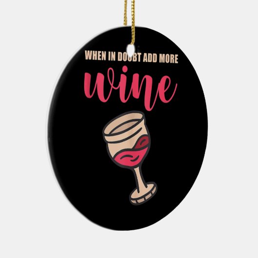 間違ってワインのアルコールのテイスティングを追加するときにメンズ セラミックオーナメント (右)