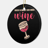 間違ってワインのアルコールのテイスティングを追加するときにメンズ セラミックオーナメント (左)