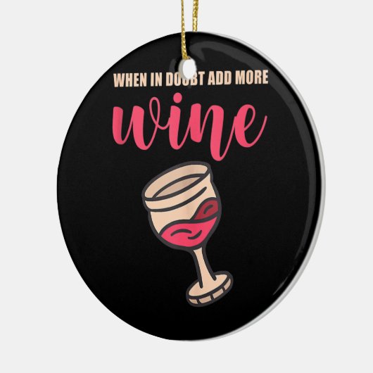 間違ってワインのアルコールのテイスティングを追加するときにメンズ セラミックオーナメント (左)
