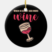 間違ってワインのアルコールのテイスティングを追加するときにメンズ セラミックオーナメント (裏面)