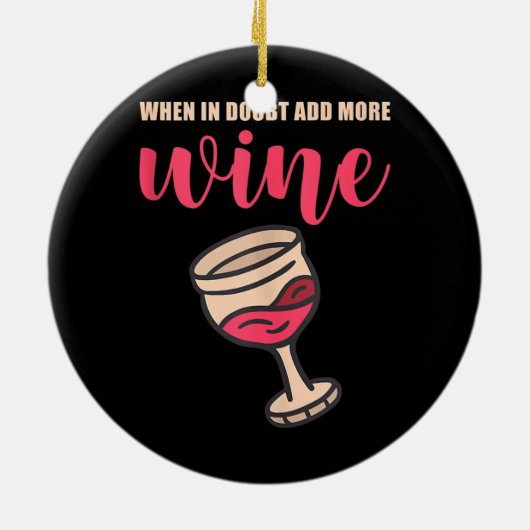 間違ってワインのアルコールのテイスティングを追加するときにメンズ セラミックオーナメント (裏面)