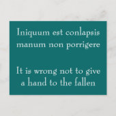 間違って救済は落ちたない – セネカ引用文 ポストカード (正面)