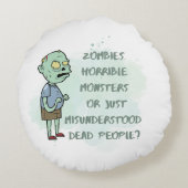 間違って認識されたゾンビ – 両面 ラウンドクッション (裏面)