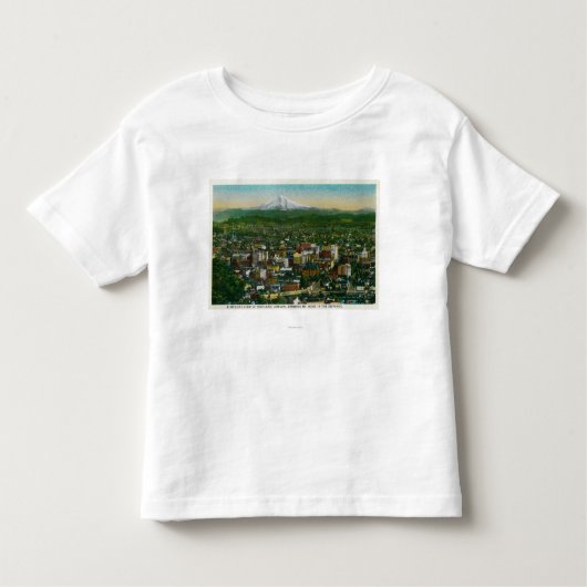 間隔のポートランドそしてMt.のフード トドラーTシャツ (正面)