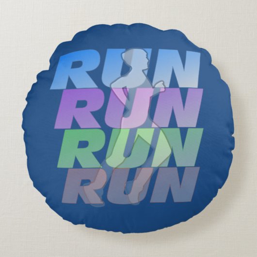 間隔の連続した枕 ラウンドクッション (正面)