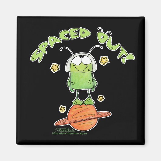 間隔を空けたエイリアン マグネット (正面)