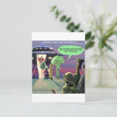 間隔を空けたビーガン おもしろい ポストカード (スタンド正面)